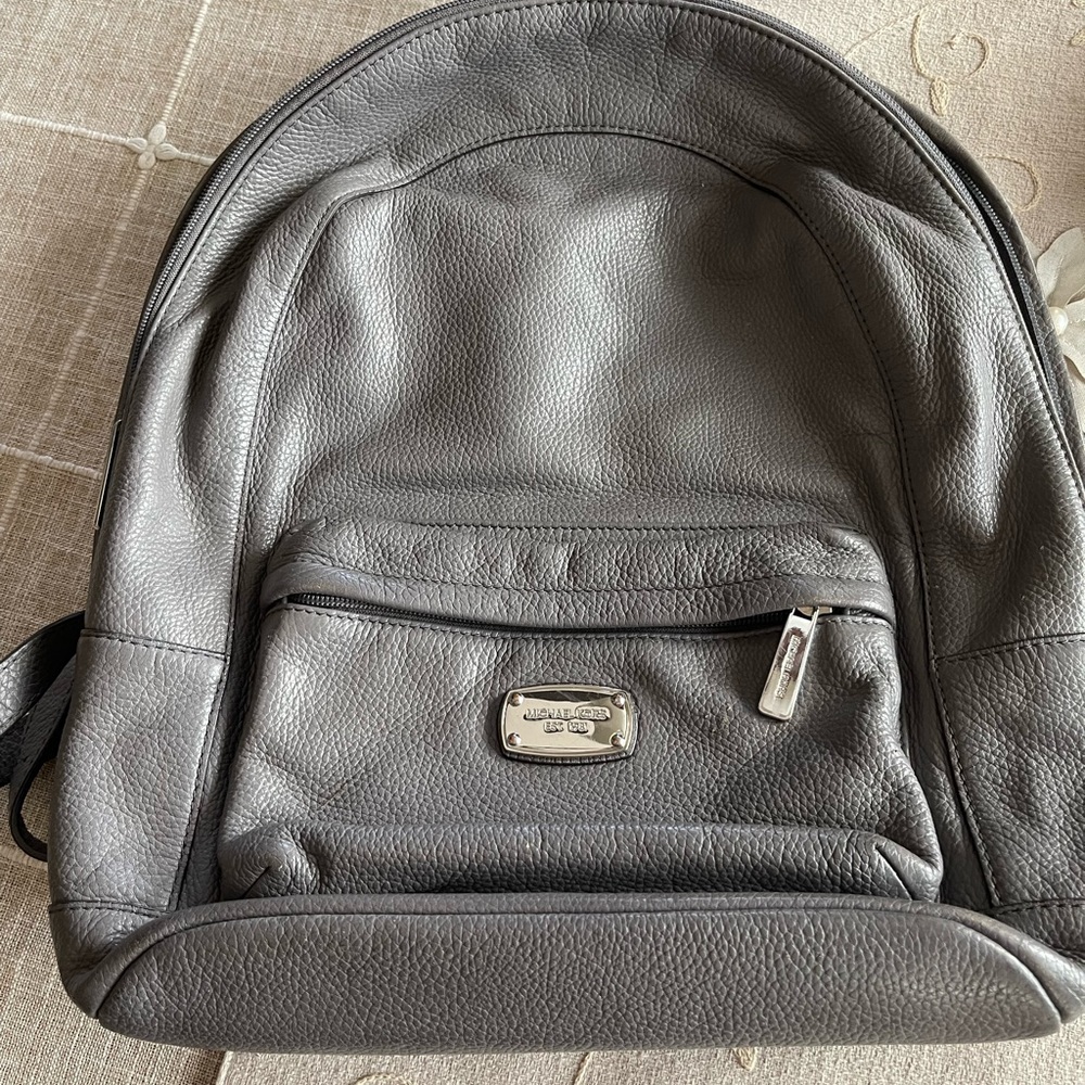 EUC grey leather backpack used only a handful of times.